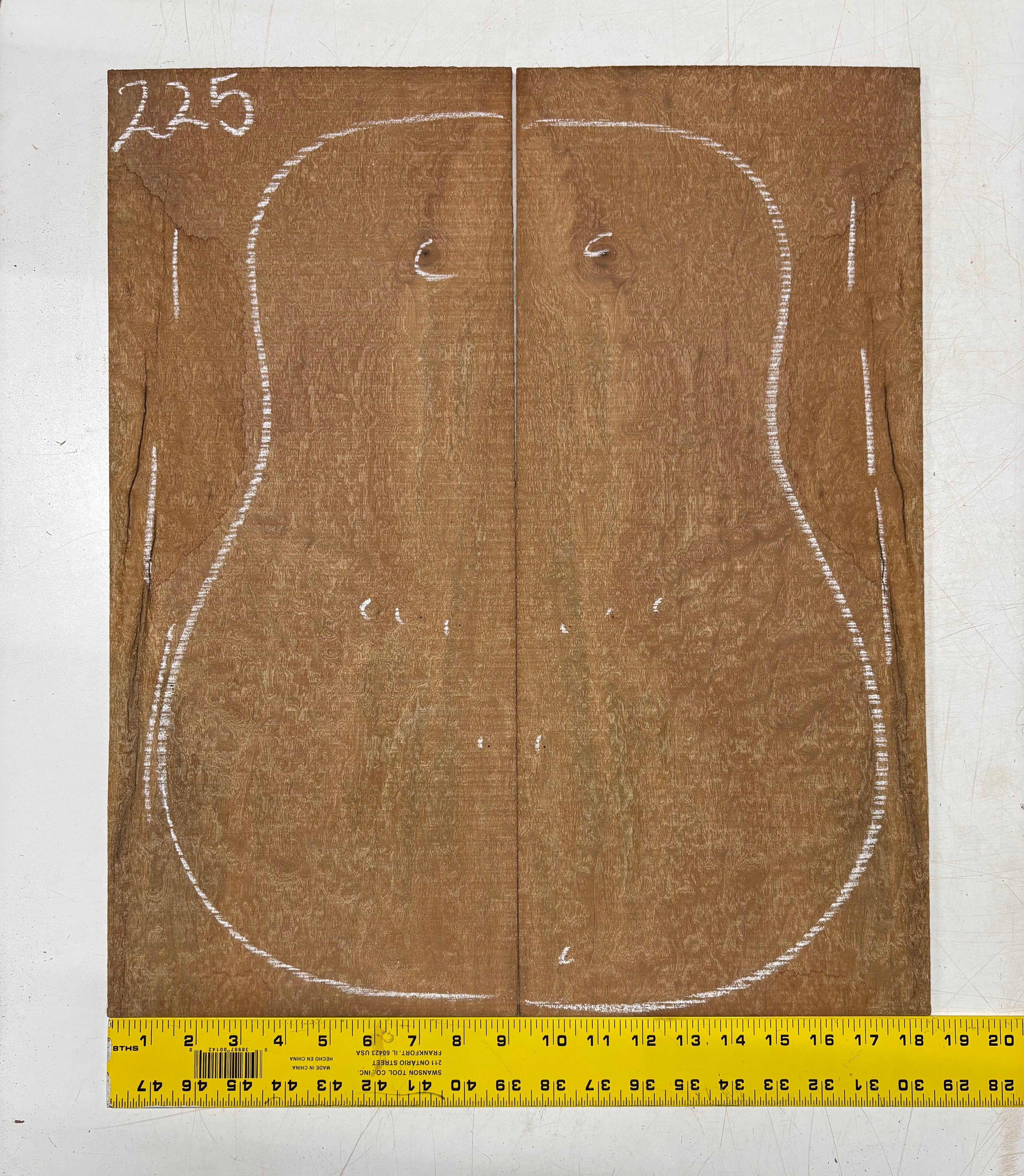 Quilted Sapele Dreadnought Guitar Back and Side Seconds Set #225 Exotic Wood Zone 