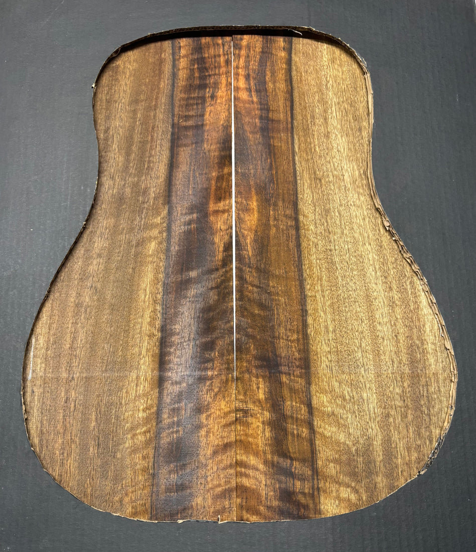 Flame Chocolate Mango Dreadnought Guitar Back and Side Set #907