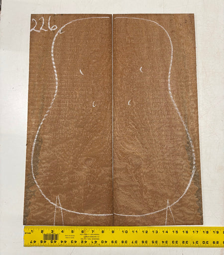 Quilted Sapele Dreadnought Guitar Back and Side Seconds Set #226 Exotic Wood Zone 