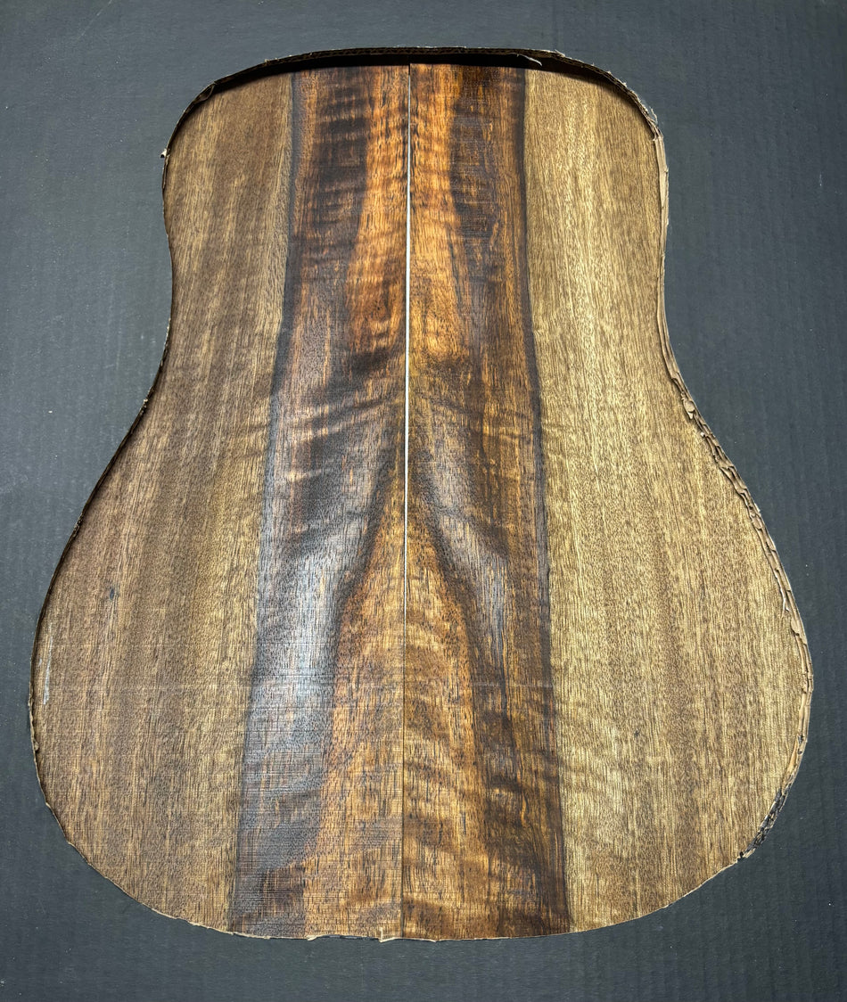 Flame Chocolate Mango Dreadnought Guitar Back and Side Set #908