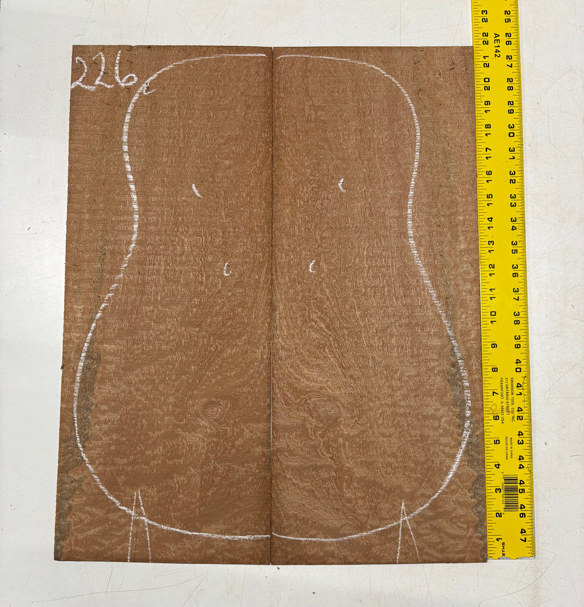 Quilted Sapele Dreadnought Guitar Back and Side Seconds Set #226 Exotic Wood Zone 