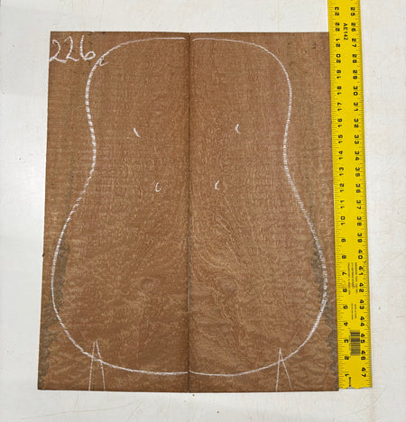 Quilted Sapele Dreadnought Guitar Back and Side Seconds Set #226 Exotic Wood Zone 