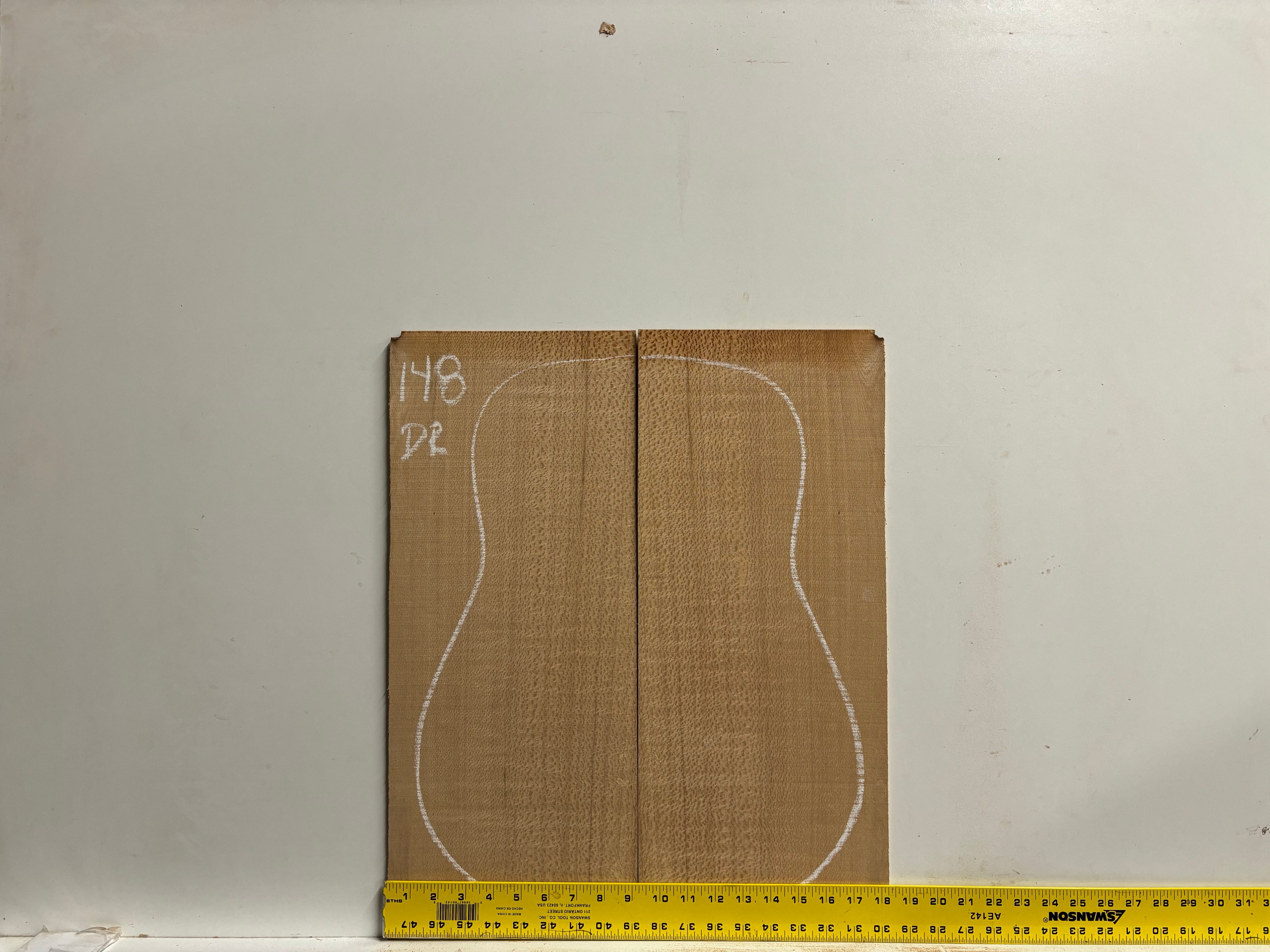 Silver Oak (Silky Oak) Dreadnought Guitar Back & Side Set #148 Exotic Wood Zone 