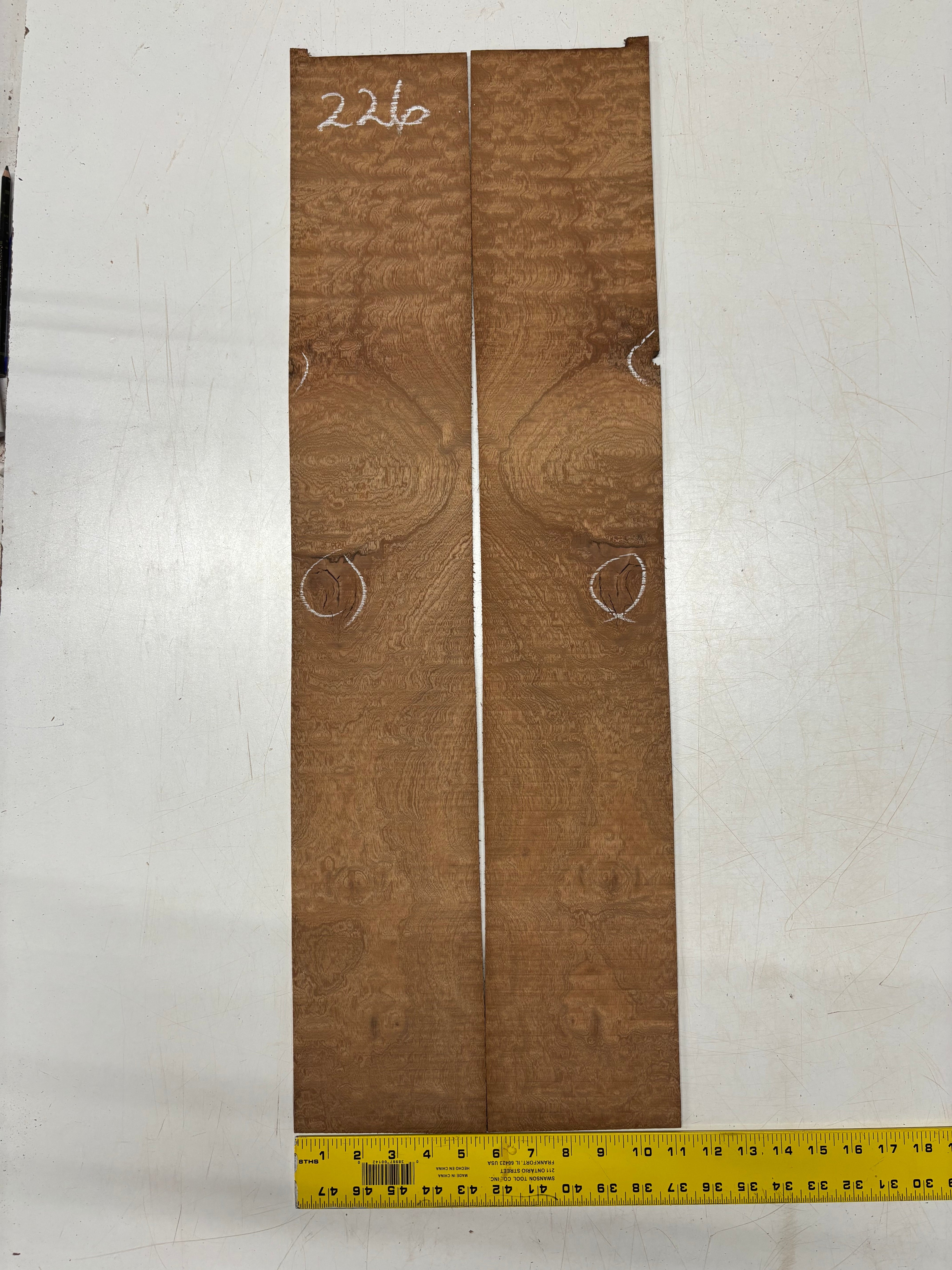 Quilted Sapele Dreadnought Guitar Back and Side Seconds Set #226 Exotic Wood Zone 