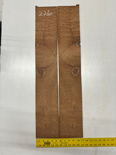 Quilted Sapele Dreadnought Guitar Back and Side Seconds Set #226 Exotic Wood Zone 