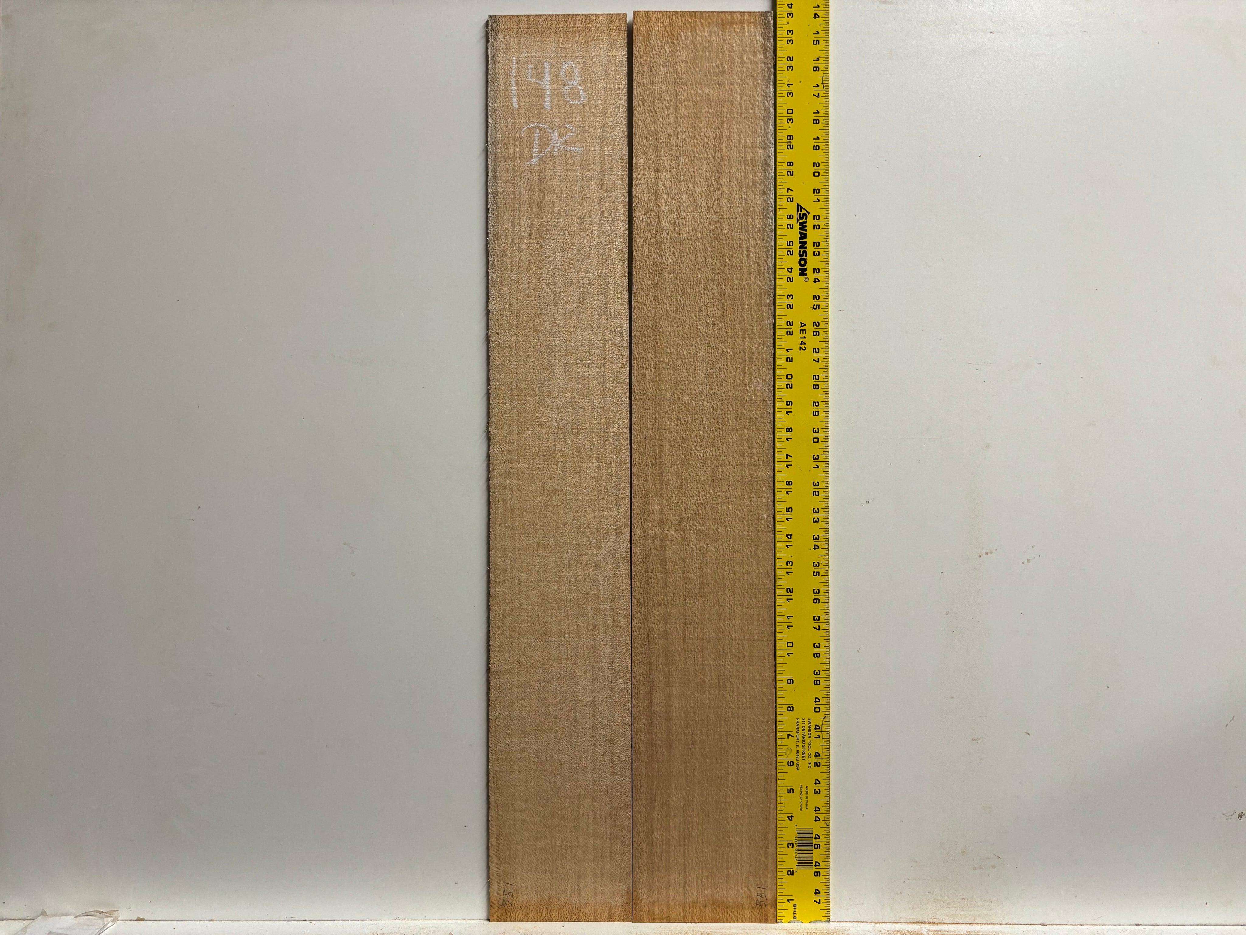 Silver Oak (Silky Oak) Dreadnought Guitar Back & Side Set #148 Exotic Wood Zone 