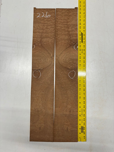 Quilted Sapele Dreadnought Guitar Back and Side Seconds Set #226 Exotic Wood Zone 