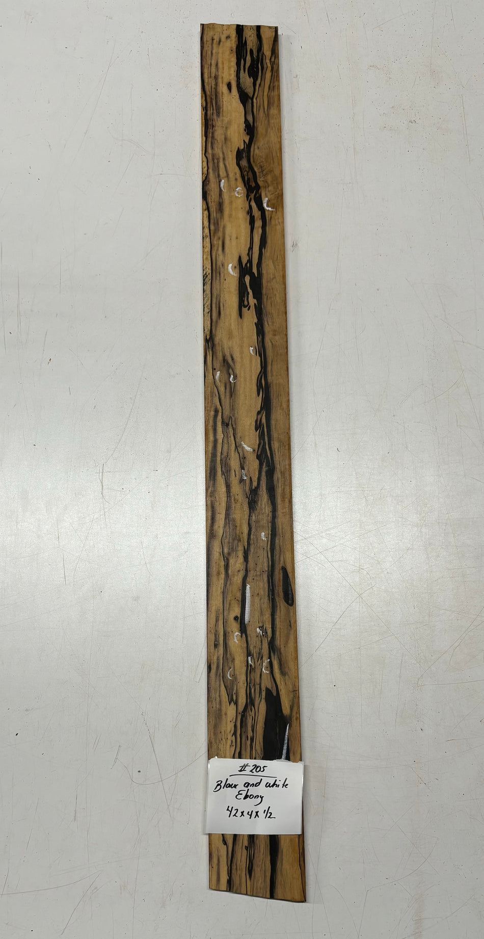 Black and White Ebony Lumber 42"x 4"x 1/2"#205