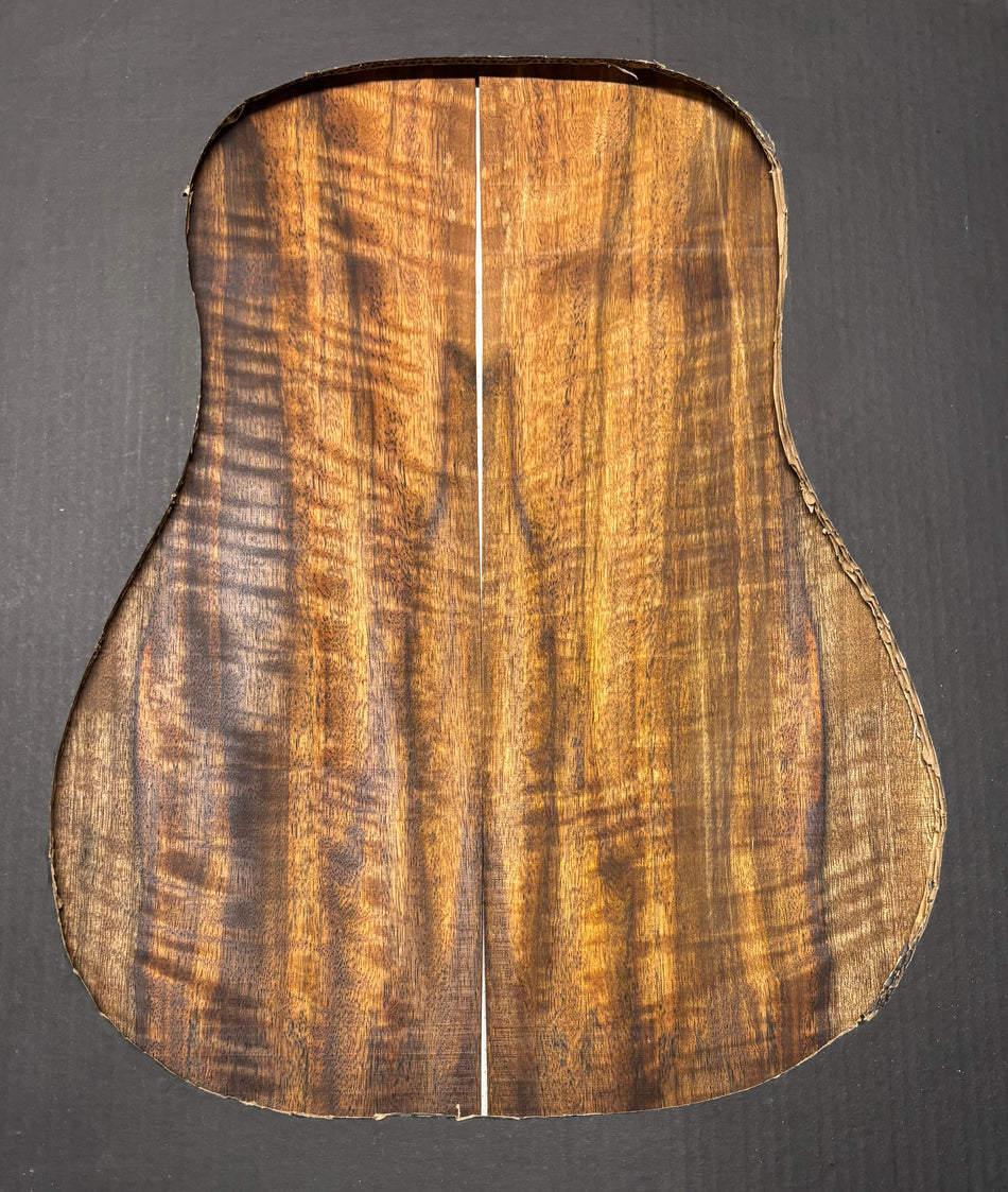 Flame Chocolate Mango Dreadnought Guitar Back and Side Set #913