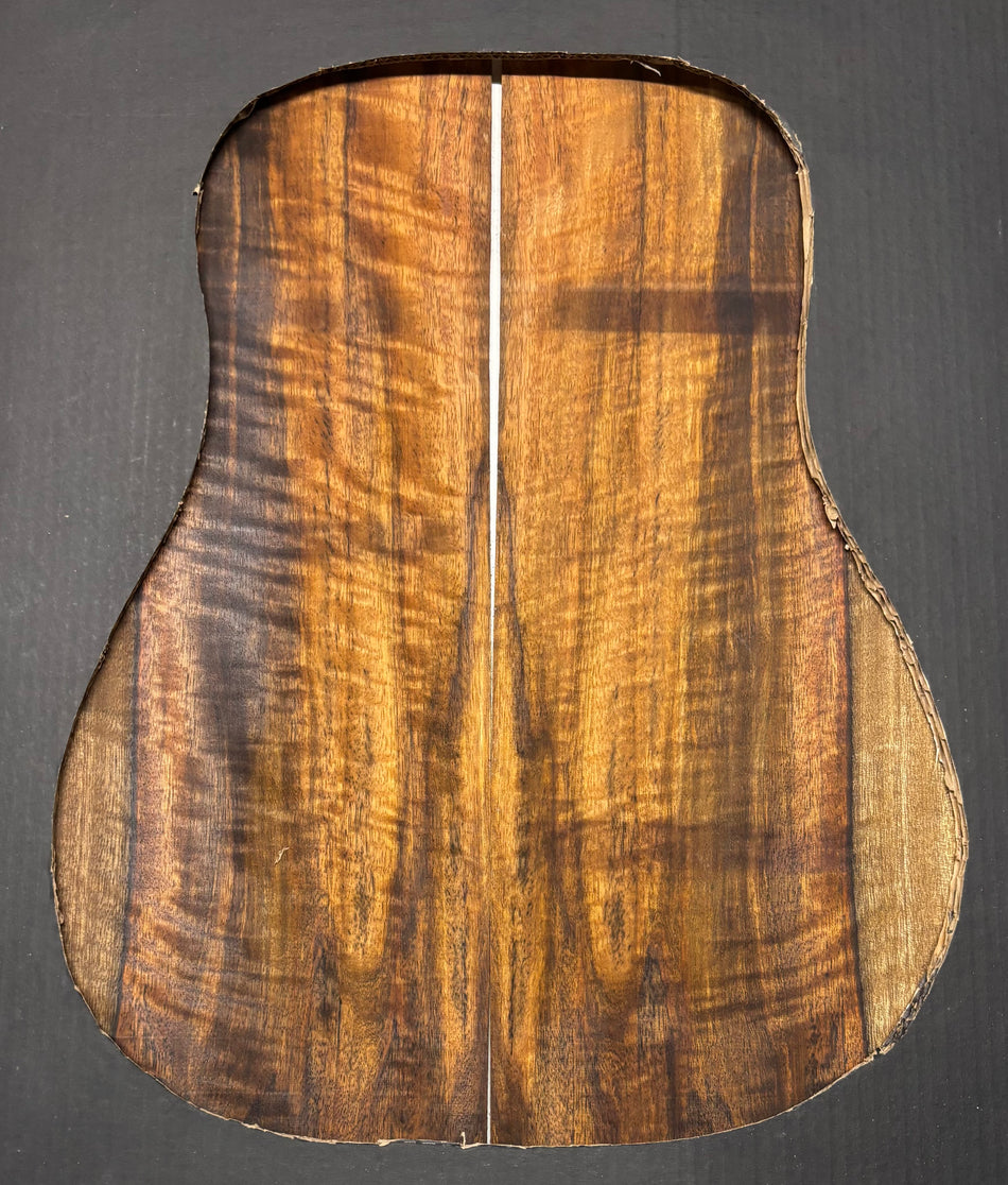 Flame Chocolate Mango Dreadnought Guitar Back and Side Set #914