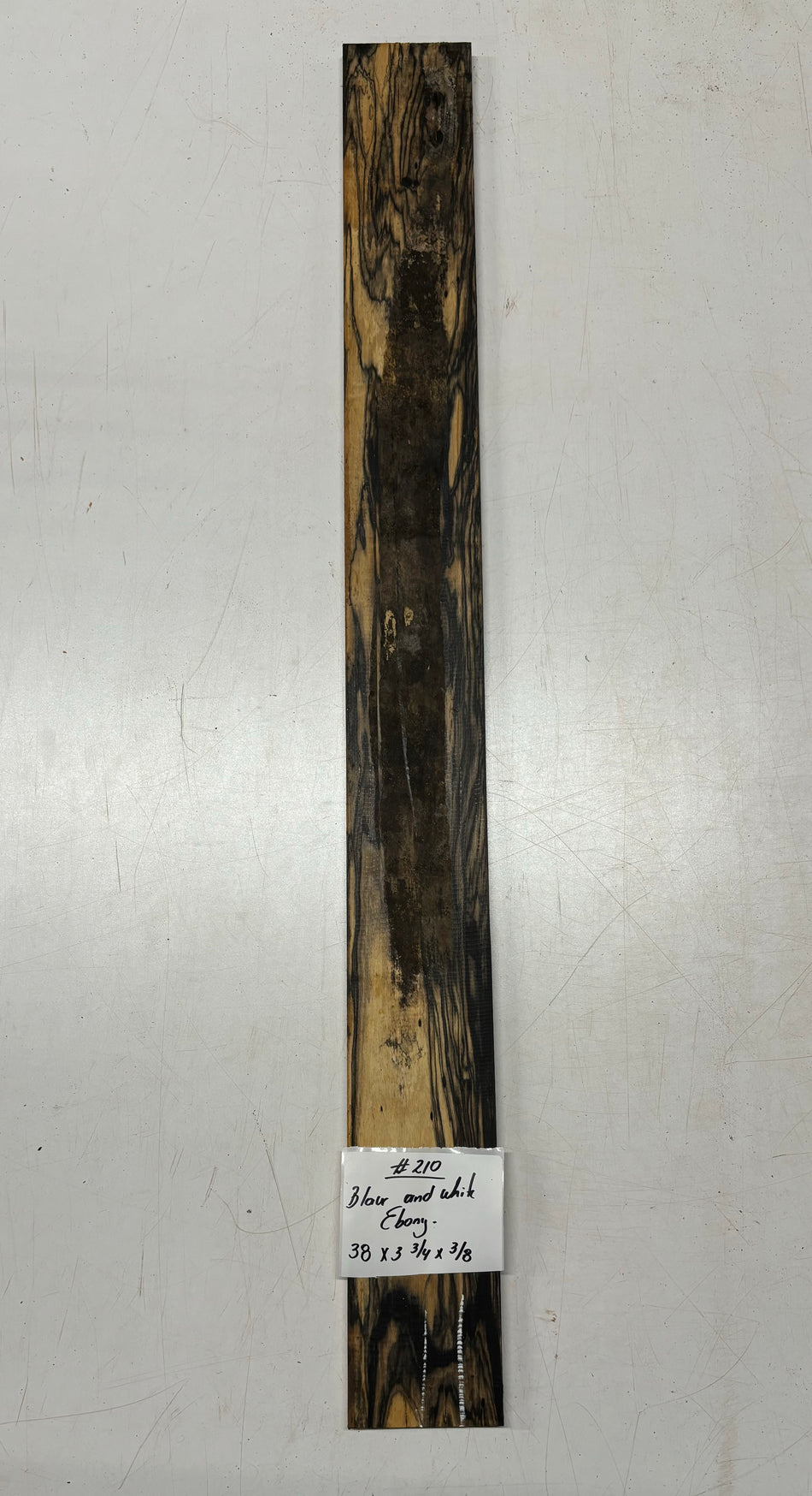 Black and White Ebony Lumber 38"x 3-3/4"x 3/8"#210