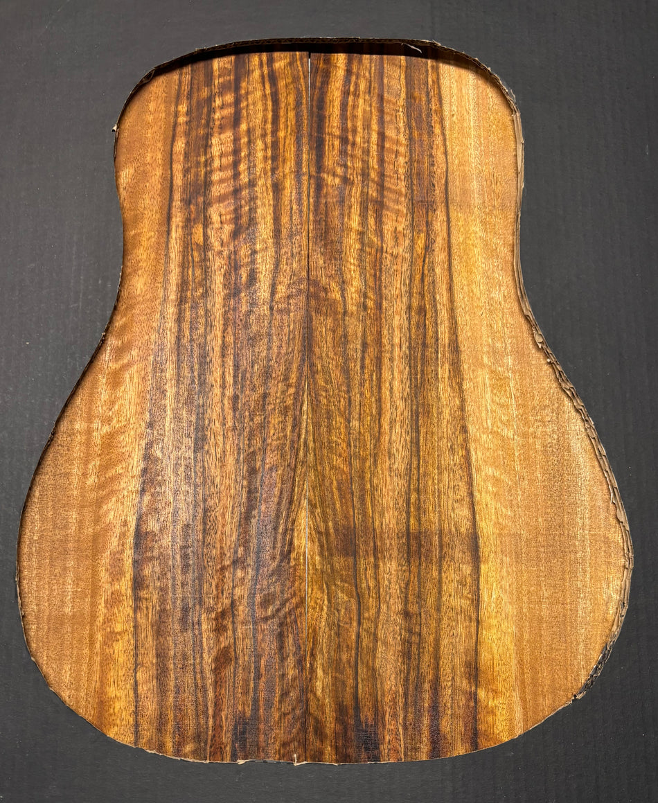 Flame Chocolate Mango Dreadnought Guitar Back and Side Set #916