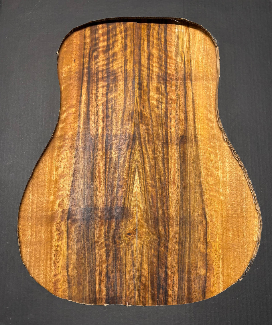 Flame Chocolate Mango Dreadnought Guitar Back and Side Set #917