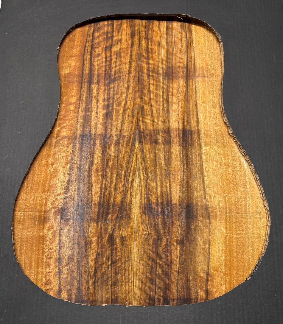 Flame Chocolate Mango Dreadnought Guitar Back and Side Set #918