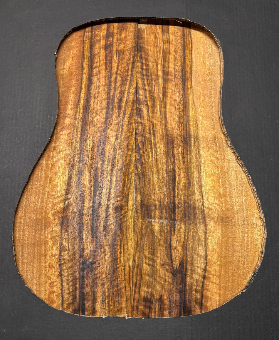 Flame Chocolate Mango Dreadnought Guitar Back and Side Set #919