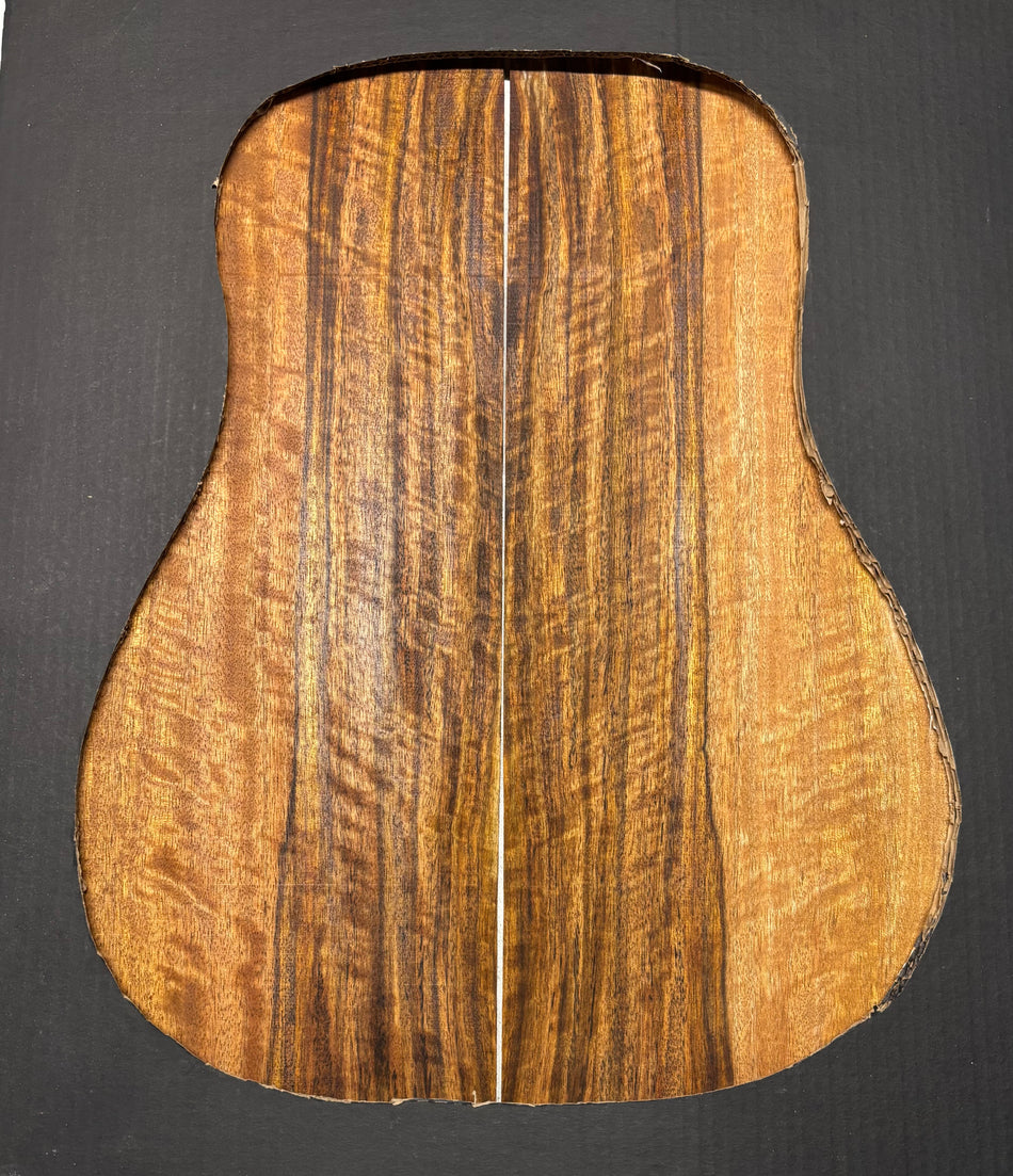 Flame Chocolate Mango Dreadnought Guitar Back and Side Set #920