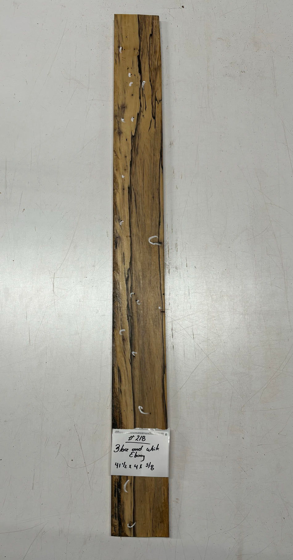 Black and White Ebony Lumber 41-1/2"x 4"x 5/8"#218