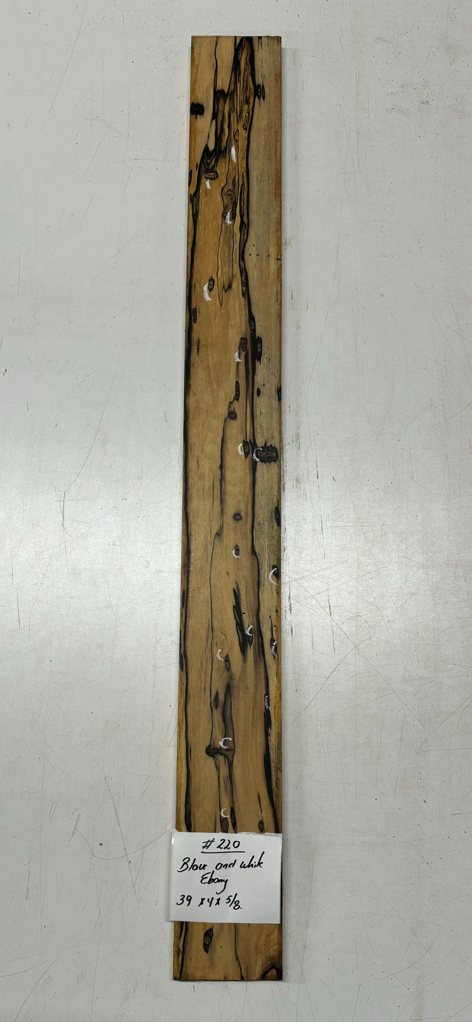 Black and White Ebony Lumber 39"x 4"x 5/8"#220