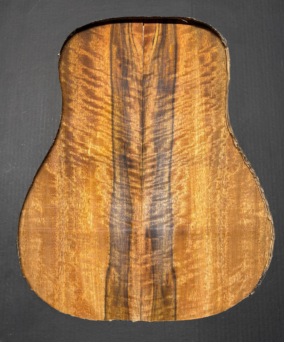 Flame Chocolate Mango Dreadnought Guitar Back and Side Set #932