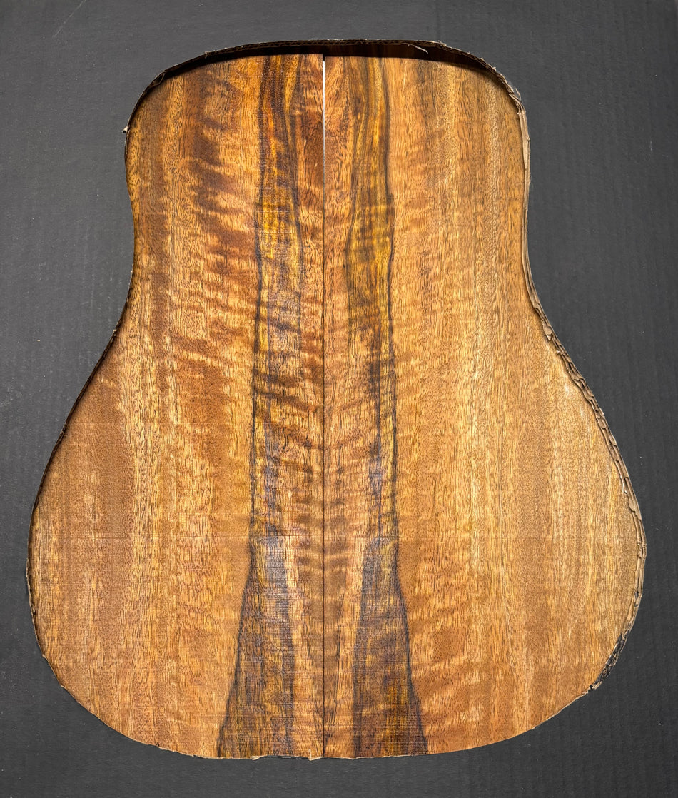 Flame Chocolate Mango Dreadnought Guitar Back and Side Set #935