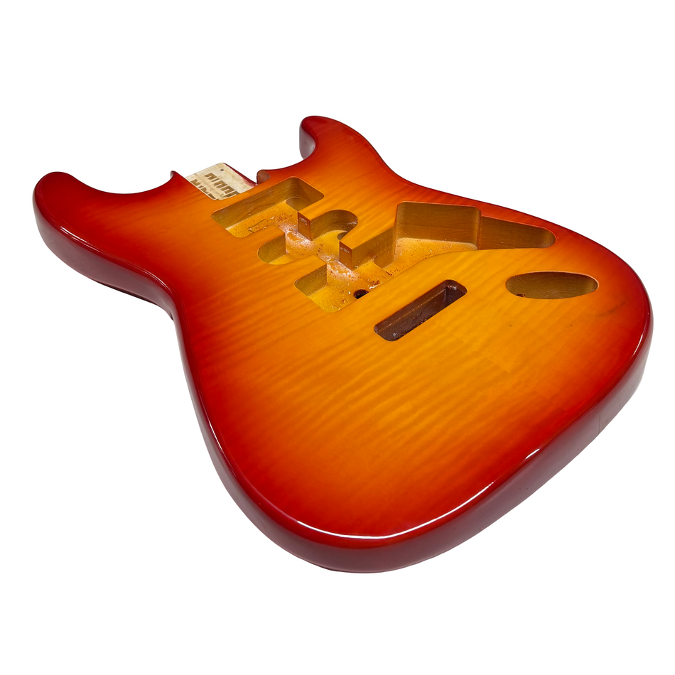 JOBOIS ST-Style Finished Guitar Body- Flamed Cherry Burst