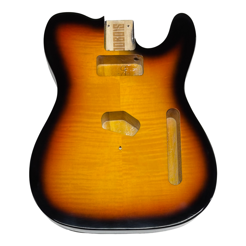 JOBOIS TL Style Finished Guitar Body- Flamed 3-Tone Sunburst