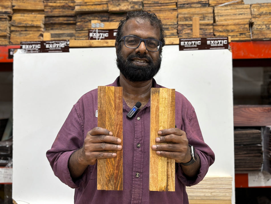 Mango Wood Chopping/Cutting Board Blank 1" x 1" x 12" (Buy 3 + Get 3 FREE)