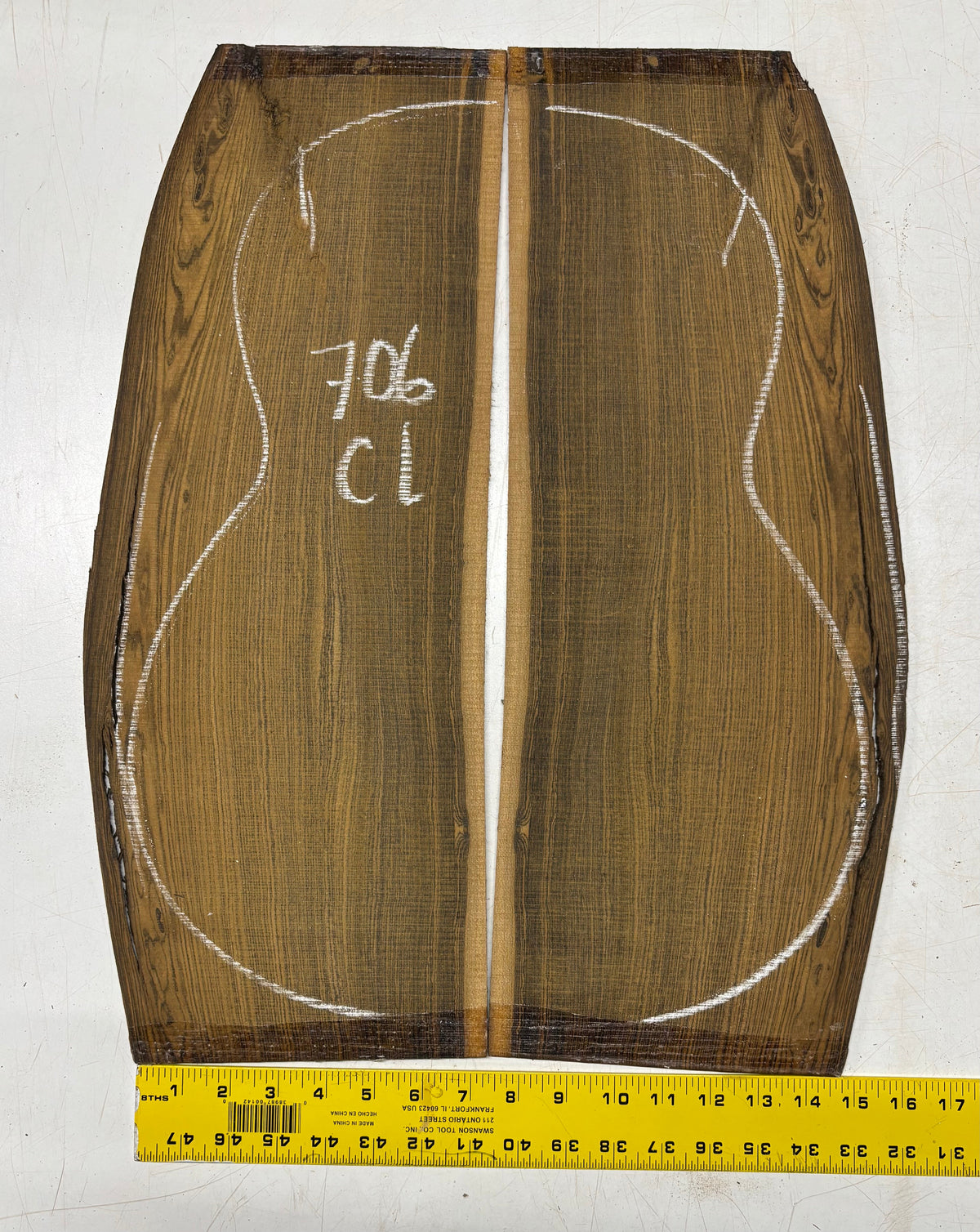 Bocote Classical Guitar Back Set- Seconds #706 Exotic Wood Zone 