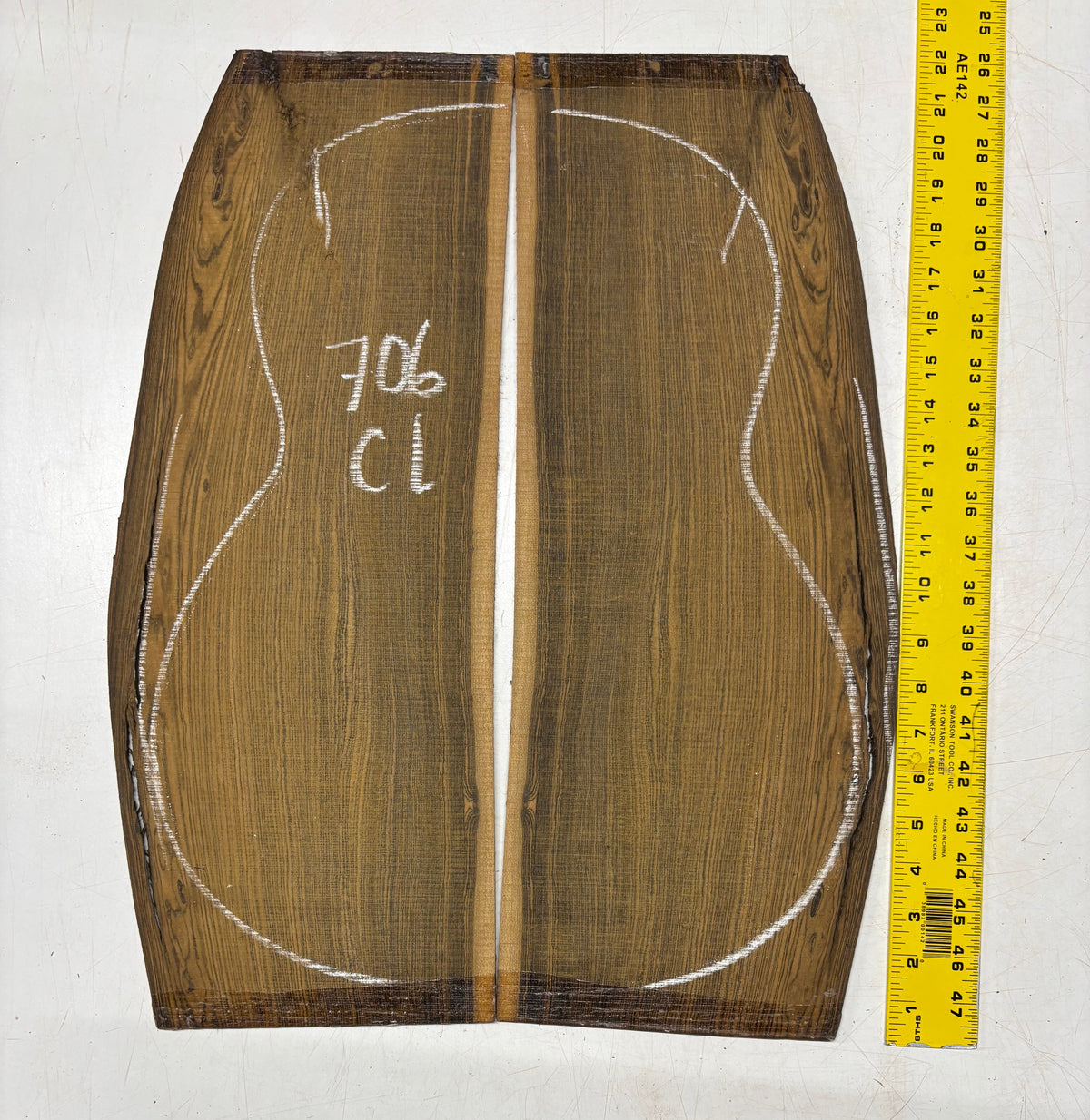 Bocote Classical Guitar Back Set- Seconds #706 Exotic Wood Zone 