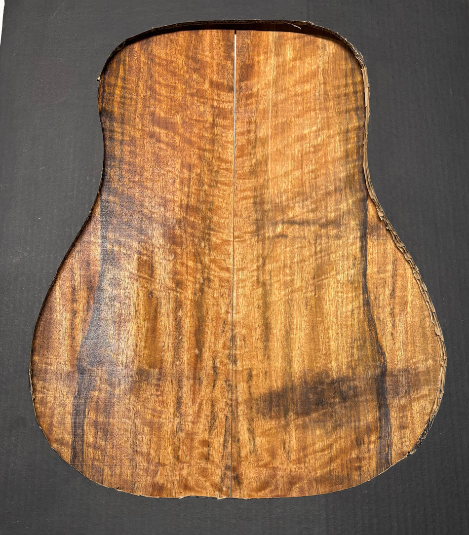 Flame Chocolate Mango Dreadnought Guitar Back and Side Set #940