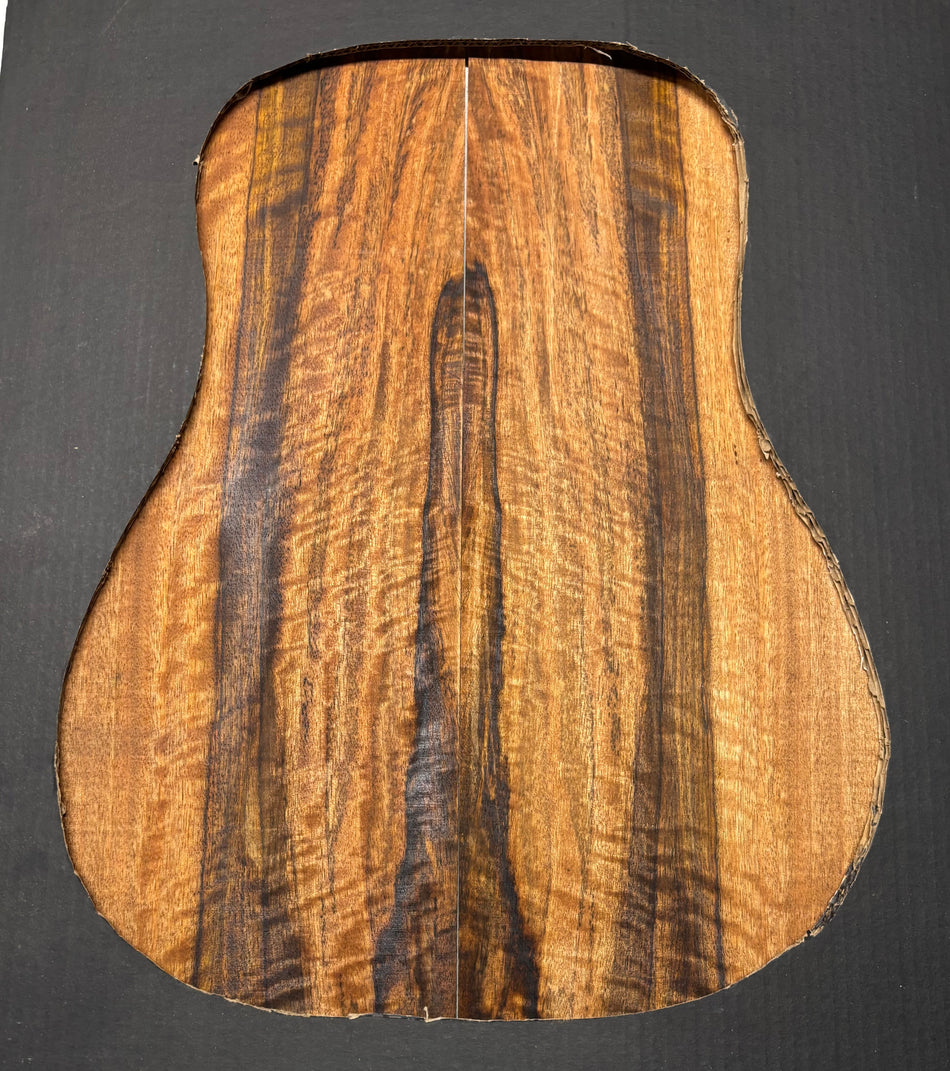 Flame Chocolate Mango Dreadnought Guitar Back and Side Set #941