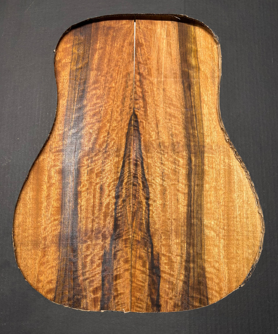 Flame Chocolate Mango Dreadnought Guitar Back and Side Set #942