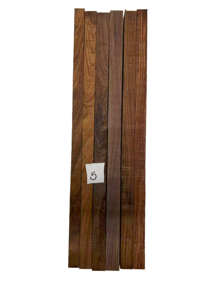 Pack of 6, Santos Rosewood Turning Wood Blanks 21&quot; x 7/8&quot; x 7/8&quot; 