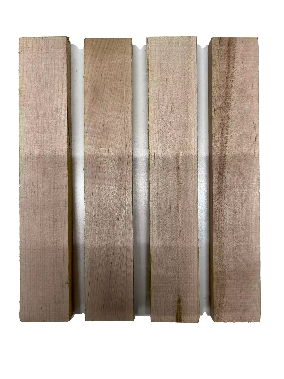 Pack of 4, Hard Maple Thin Stock Three Dimensional Lumber Board 12" x 2" x 3/4" #06 - Exotic Wood Zone - Buy online Across USA 