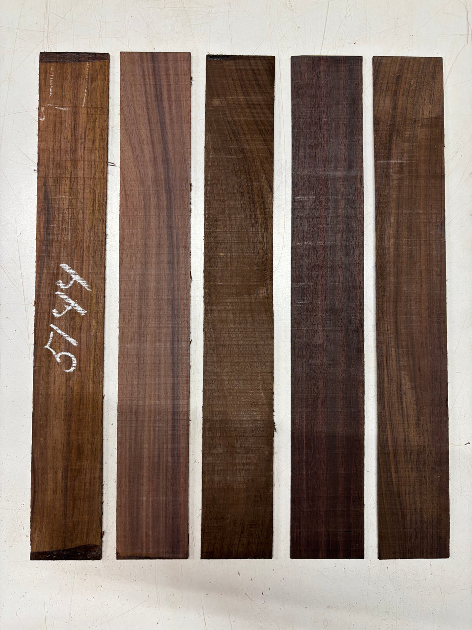 5 Pack, Indian Rosewood Thin Stock Lumber 21"x2-7/8"x1/8"#5144