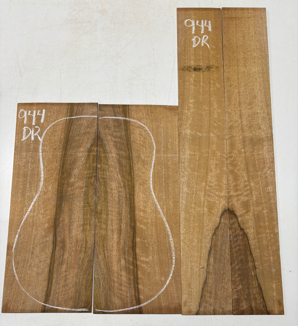 Flame Chocolate Mango Dreadnought Guitar Back and Side Set #944