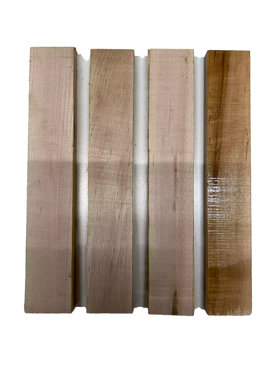 Pack of 4, Hard Maple Thin Stock Three Dimensional Lumber Board 12&quot; x 2&quot; x 3/4&quot; 