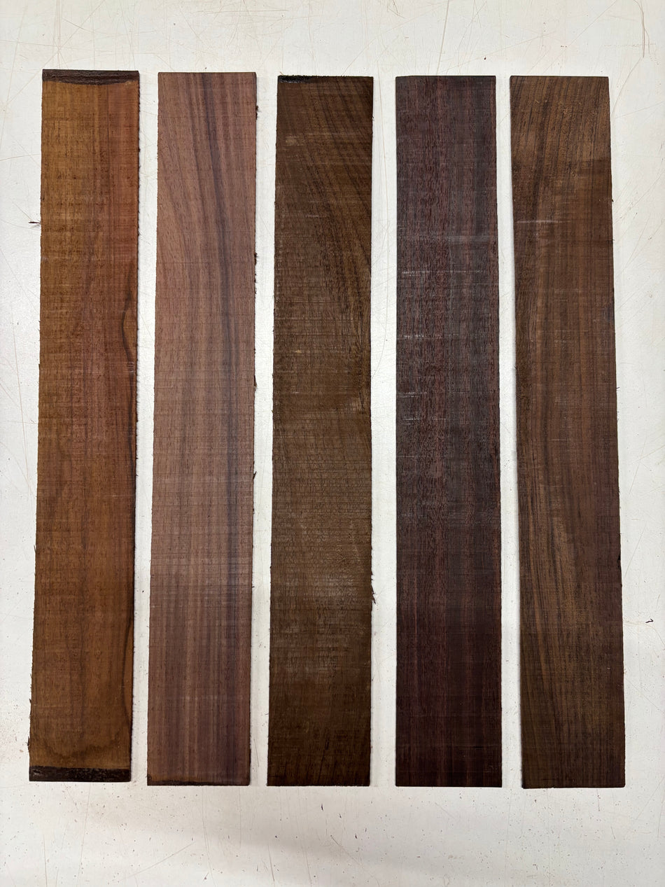 5 Pack, Indian Rosewood Thin Stock Lumber 21"x2-7/8"x1/8"#5144