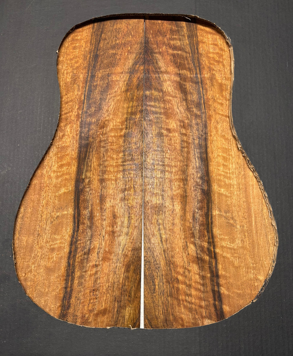 Flame Chocolate Mango Dreadnought Guitar Back and Side Set #944