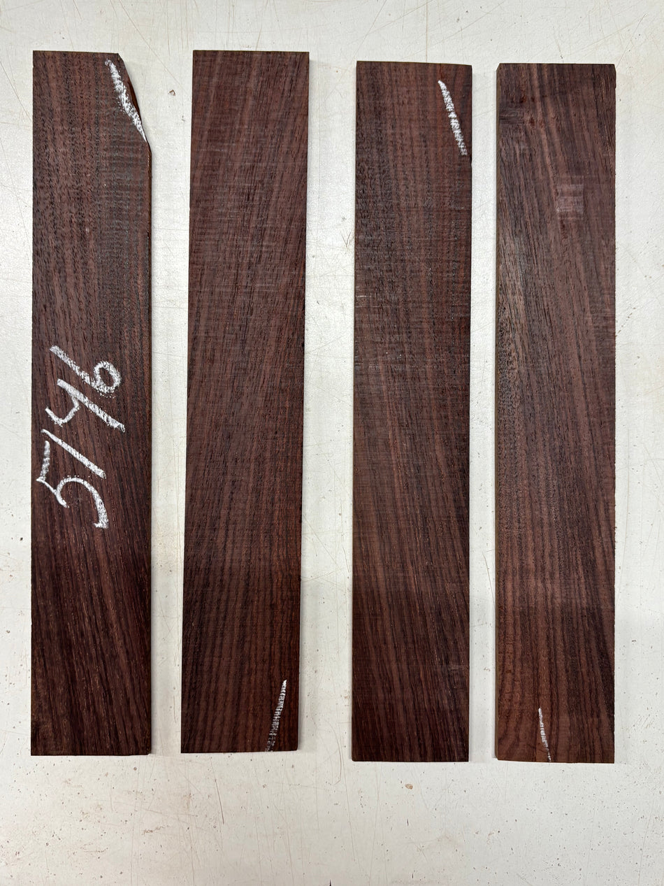 4 Pack, Indian Rosewood Thin Stock Lumber 12"x2"x1/4"#5146