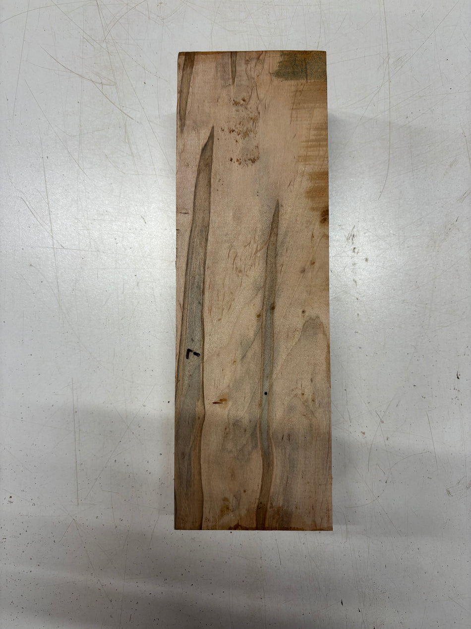 1 Piece, Ambrosia Maple Lumber Board Blank 12"x4"x2-7/8"#5960