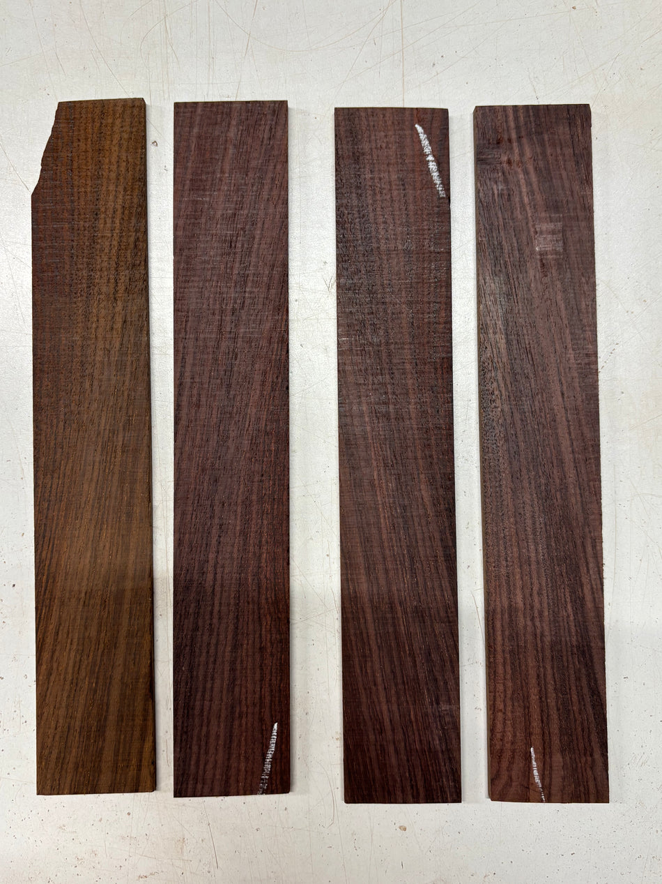 4 Pack, Indian Rosewood Thin Stock Lumber 12"x2"x1/4"#5146