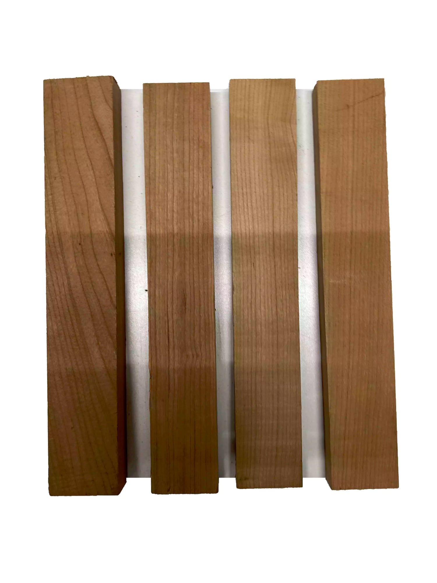 Pack of 4, Cherry Thin Stock Three Dimensional Lumber Board 12&quot; x 2&quot; x 3/4&quot; 
