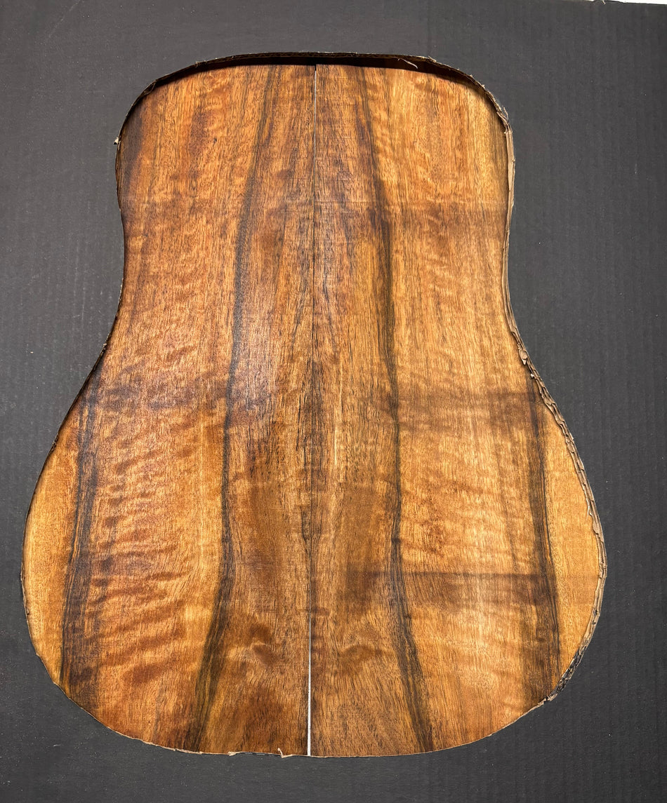 Flame Chocolate Mango Dreadnought Guitar Back and Side Set #946