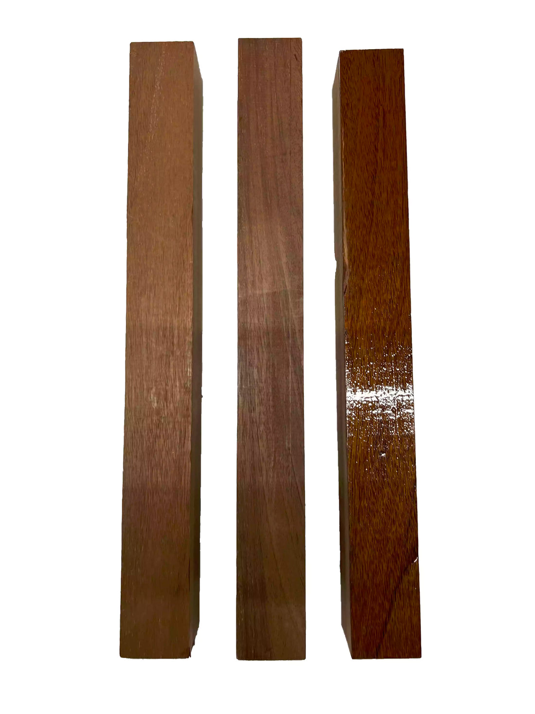 Pack of 3, Genuine Mahogany Turning Wood Blanks 15&quot; x 1-3/4&quot; x 2&quot; 