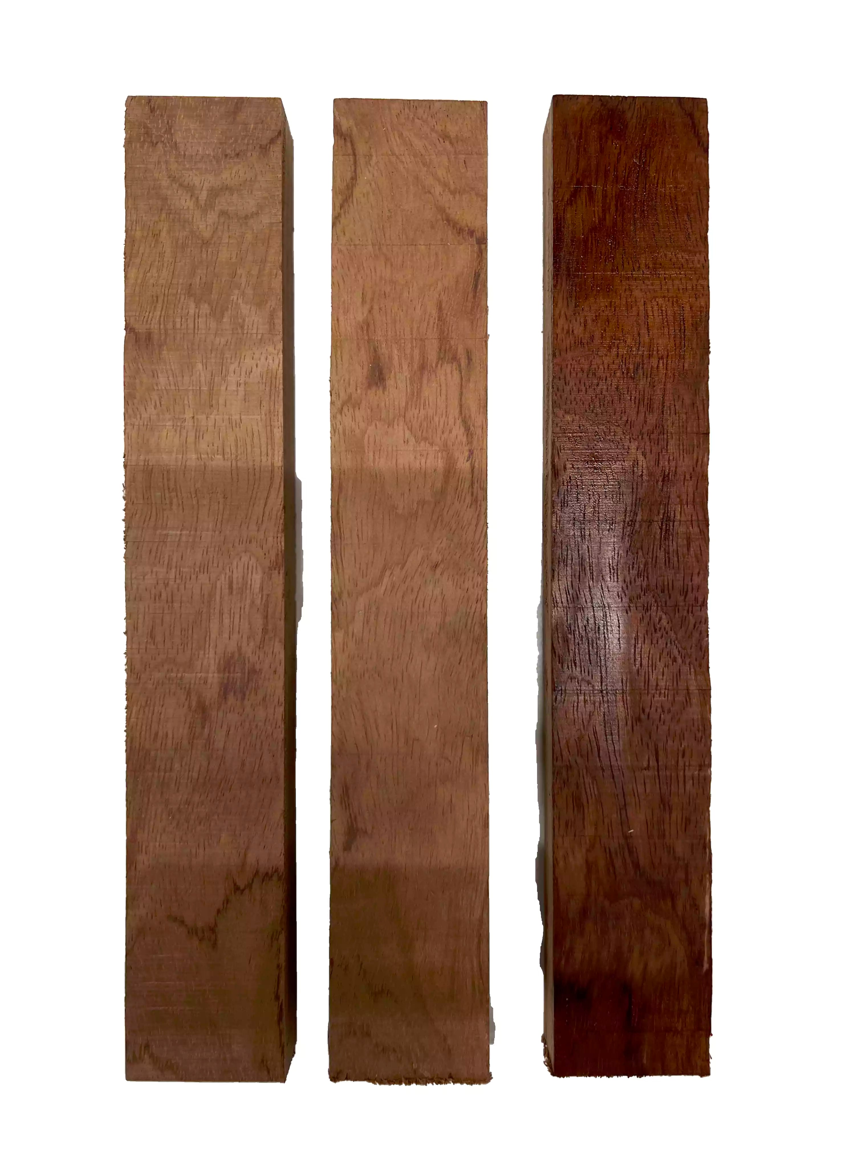 Pack of 3, Bubinga Thin Stock Three Dimensional Lumber Board 12&quot; x 2&quot; x 7/8&quot; 