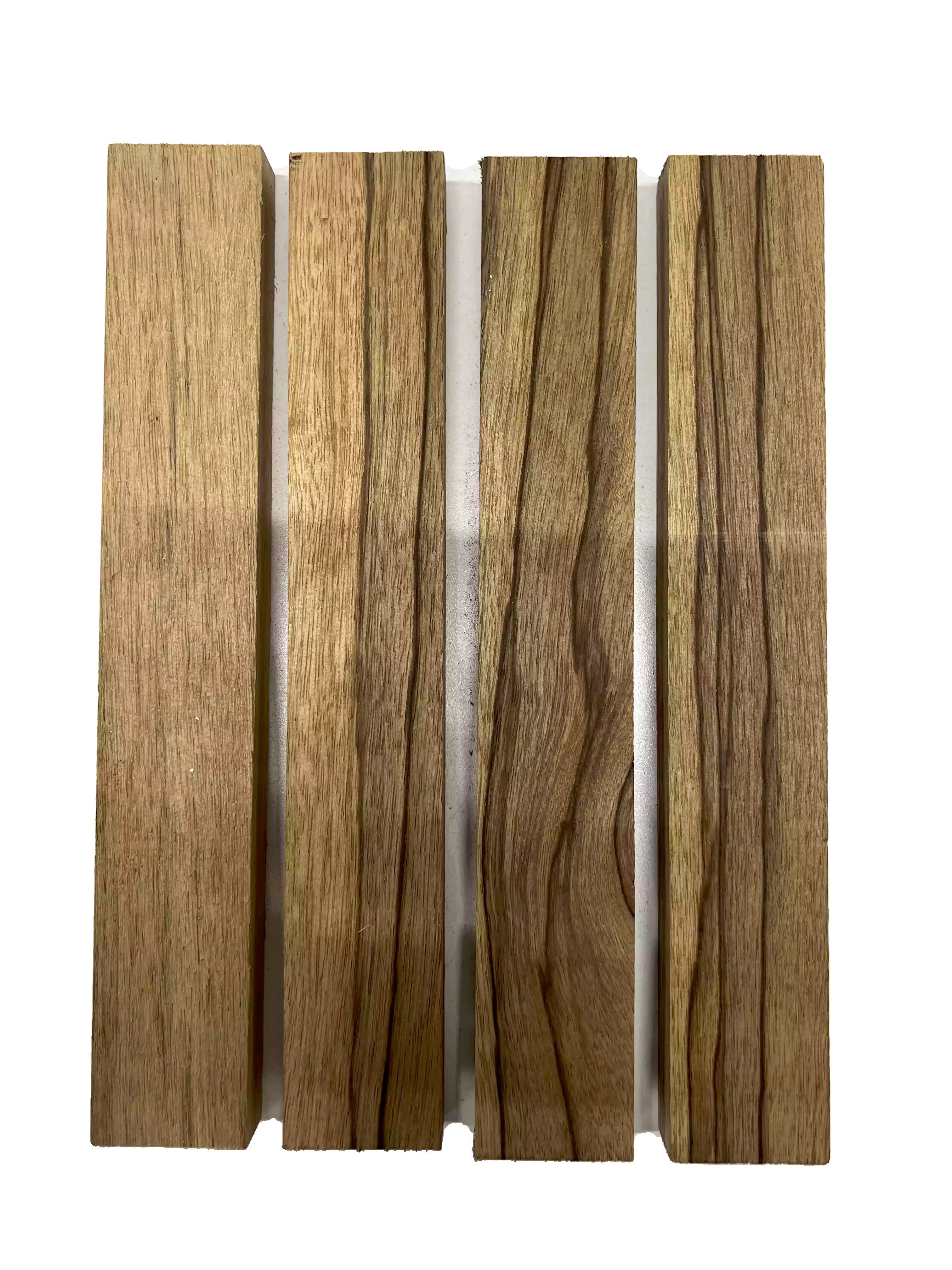 Pack of 4, Black Limba Thin Stock Three Dimensional Lumber Board 12" x 2" x 3/4" #22 - Exotic Wood Zone - Buy online Across USA 