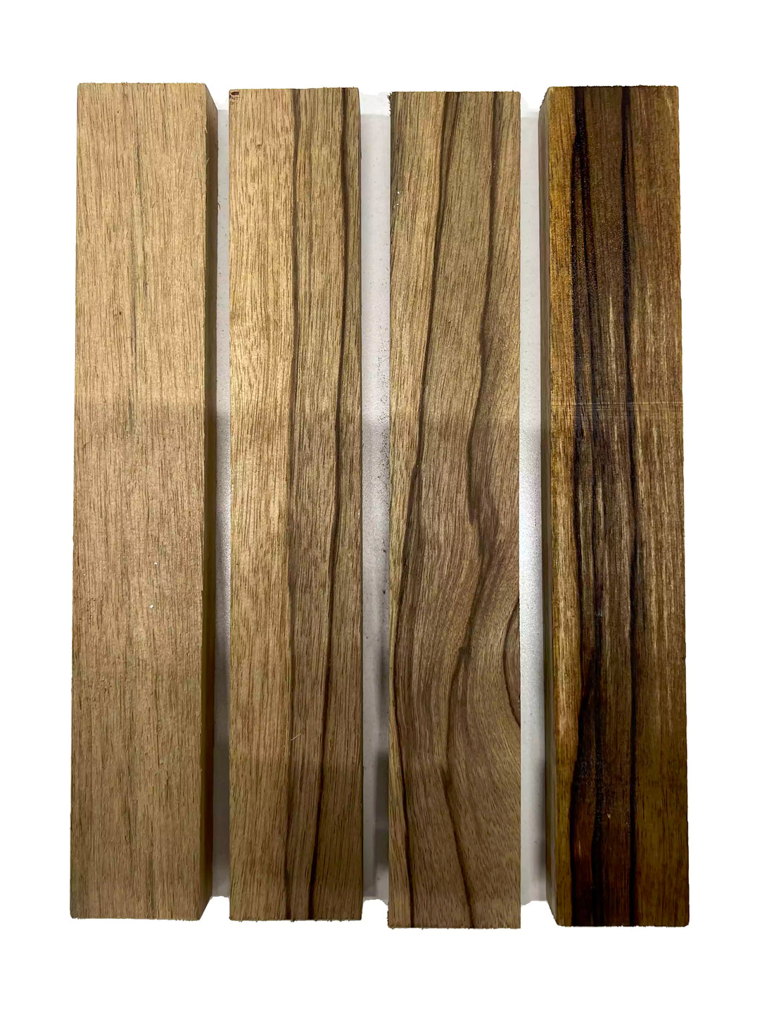 Pack of 4, Black Limba Thin Stock Three Dimensional Lumber Board 12&quot; x 2&quot; x 3/4&quot; 