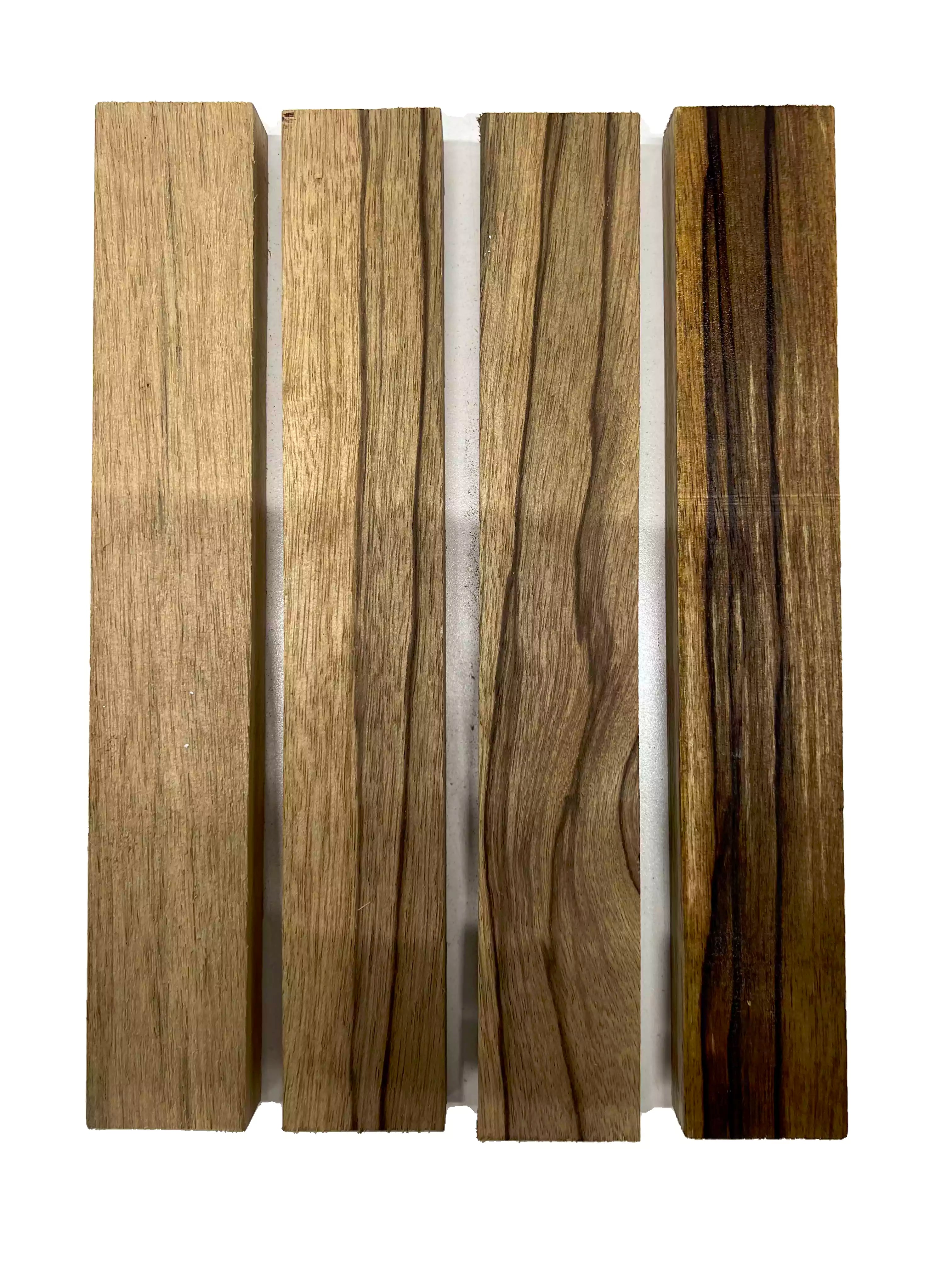 Pack of 4, Black Limba Thin Stock Three Dimensional Lumber Board 12" x 2" x 3/4" #22 - Exotic Wood Zone - Buy online Across USA 