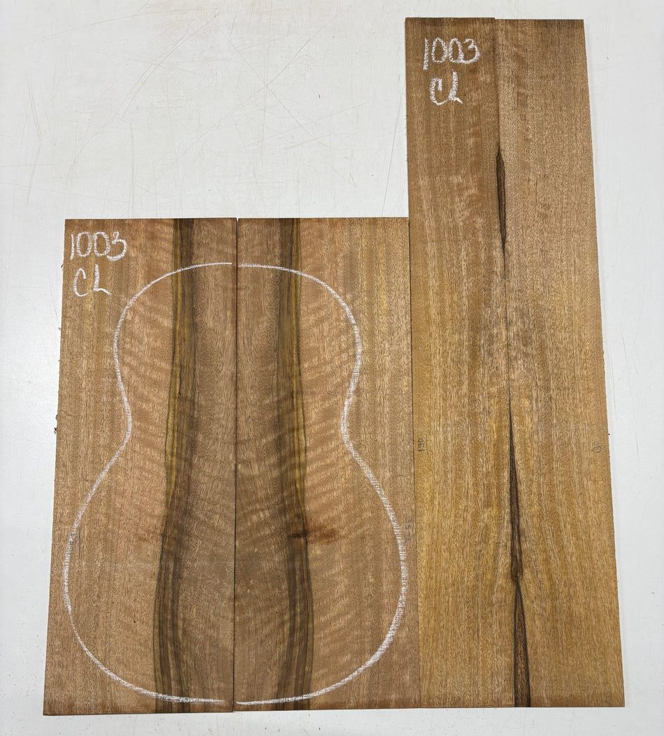 Flame Chocolate Mango Classical Guitar Back and Side Set #1003